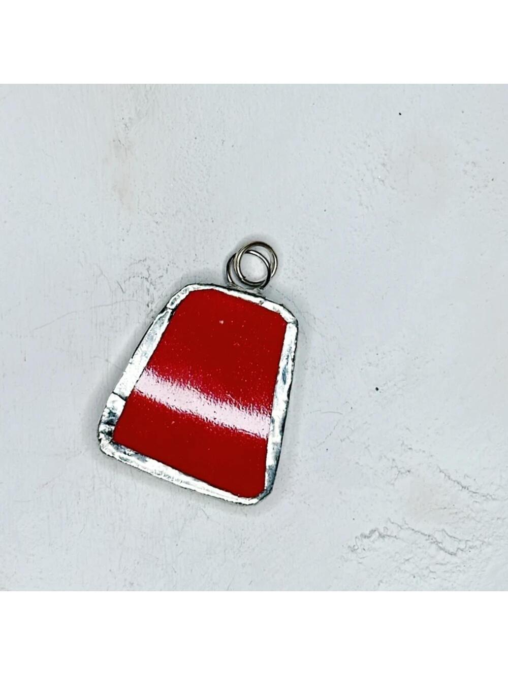 982L. Red Ceramic Pendant